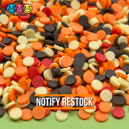 20/100G Confetti Disc Polymer Clay Fake Sprinkles Fall Harvest Halloween Mixed Color Theme Playcode3