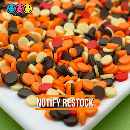 20/100G Confetti Disc Polymer Clay Fake Sprinkles Fall Harvest Halloween Mixed Color Theme Playcode3