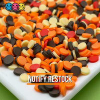 20/100G Confetti Disc Polymer Clay Fake Sprinkles Fall Harvest Halloween Mixed Color Theme Playcode3