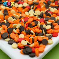 20/100G Confetti Disc Polymer Clay Fake Sprinkles Fall Harvest Halloween Mixed Color Theme Playcode3
