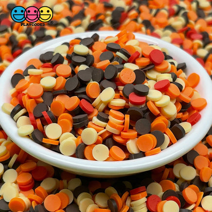 20/100G Confetti Disc Polymer Clay Fake Sprinkles Fall Harvest Halloween Mixed Color Theme Playcode3