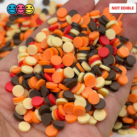 20/100G Confetti Disc Polymer Clay Fake Sprinkles Fall Harvest Halloween Mixed Color Theme Playcode3