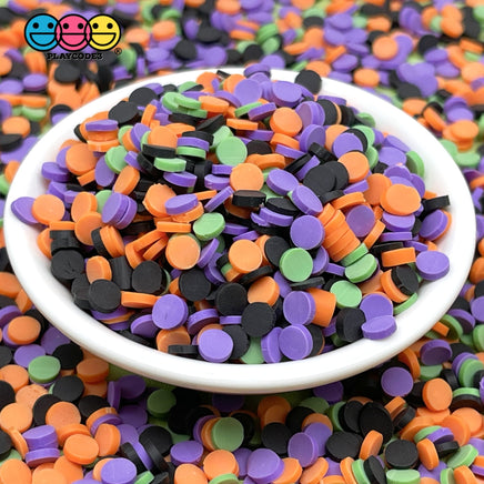 Confetti Disc Polymer Clay Fake Sprinkles Halloween Theme Mix Colors Sprinkle