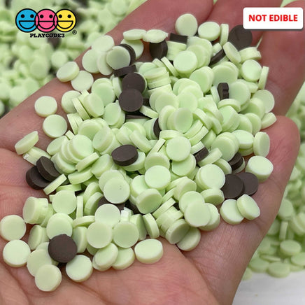 20/100G Confetti Disc Polymer Clay Fake Sprinkles Mint Chocolate Chip Ice Cream Mixed Color Theme