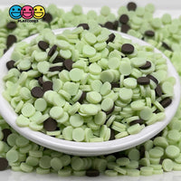 20/100G Confetti Disc Polymer Clay Fake Sprinkles Mint Chocolate Chip Ice Cream Mixed Color Theme
