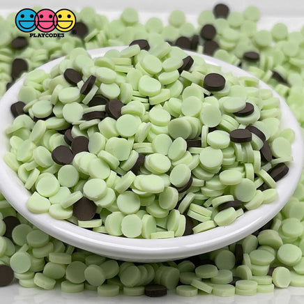 20/100G Confetti Disc Polymer Clay Fake Sprinkles Mint Chocolate Chip Ice Cream Mixed Color Theme