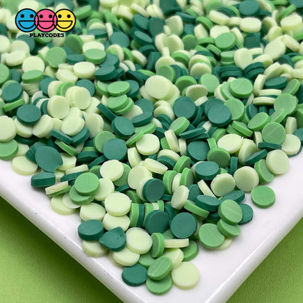 20/100G Confetti Disc Polymer Clay Fake Sprinkles Saint Patricks Day Mixed Color Theme Playcode3