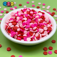 20/100G Confetti Disc Polymer Clay Fake Sprinkles Valentines Day Red Pink Mixed Color Theme