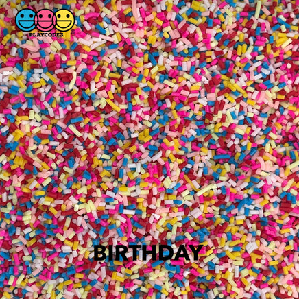 Confetti Fake Clay Sprinkles Multicolor Patterns Decoden 20 Grams / Birthday Sprinkle