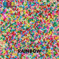 20/100 Grams Clay Confetti Sprinkles Multicolor Patterns 20 / Rainbow Sprinkle