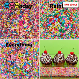 Confetti Fake Clay Sprinkles Multicolor Patterns Decoden Sprinkle