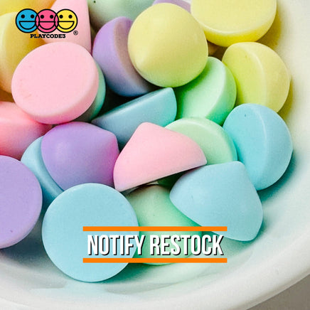 Cookie Chips Kisses Drops Pastel Easter Colors Fake Food Realistic Charm Cabochons 25 Pcs