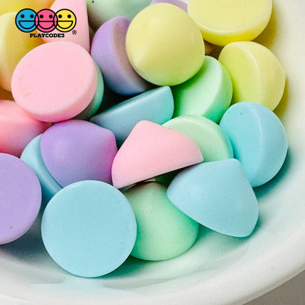 Cookie Chips Kisses Drops Pastel Easter Colors Fake Food Realistic Charm Cabochons 25 Pcs