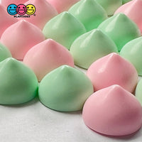 Cookie Chocolate Chips Kisses Drops Pastel Mint Green Pink Fake Food Realistic Charm Cabochons 24