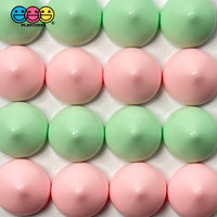 Cookie Chocolate Chips Kisses Drops Pastel Mint Green Pink Fake Food Realistic Charm Cabochons 24