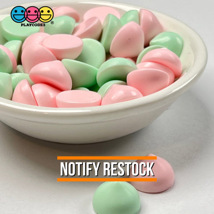 Cookie Chocolate Chips Kisses Drops Pastel Mint Green Pink Fake Food Realistic Charm Cabochons 24