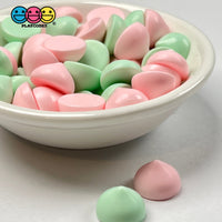 Cookie Chocolate Chips Kisses Drops Pastel Mint Green Pink Fake Food Realistic Charm Cabochons 24