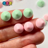 Cookie Chocolate Chips Kisses Drops Pastel Mint Green Pink Fake Food Realistic Charm Cabochons 24