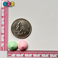Cookie Chocolate Chips Kisses Drops Pastel Mint Green Pink Fake Food Realistic Charm Cabochons 24