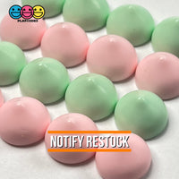 Cookie Chocolate Chips Kisses Drops Pastel Mint Green Pink Fake Food Realistic Charm Cabochons 24