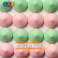 Cookie Chocolate Chips Kisses Drops Pastel Mint Green Pink Fake Food Realistic Charm Cabochons 24