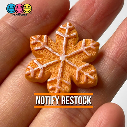 Cookie Christmas Theme Charms Gingerbread Man Tree Snowflakes Fake Food Decoden Charm
