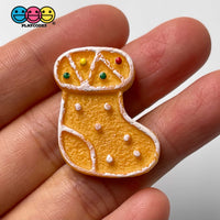 Cookie Christmas Theme Charms Gingerbread Man Tree Snowflakes Fake Food Decoden Charm