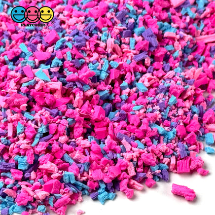 Cookie Crumbles Polymer Clay Sprinkles - Vibrant Hot Pink Blue Toppings Fake Bake Slime Crafts 10