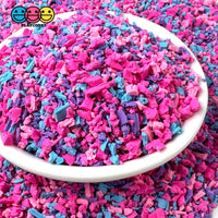 Cookie Crumbles Polymer Clay Sprinkles - Vibrant Hot Pink Blue Toppings Fake Bake Slime Crafts