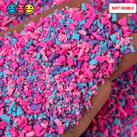 Cookie Crumbles Hot Pink Blue Faux Food Polymer Clay Pieces Fake Bake Topper Sprinkle