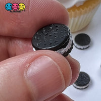 Cookies And Cream Fake Tiny Flatback Mini Charms Cookie Cabochons 10 Pcs Charm