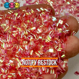 Coral Pink 500G Bingsu Beads Slime Crunchy Iridescent Crafting Supplies Cut Plastic Straws Bulk Item