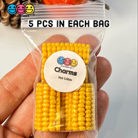 Corn On The Cob Mini Charms Flat Bottom Thanksgiving Cabochons Decoden 5 Pcs Charm
