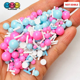 Cotton Candy 5Mm Fake Clay Sprinkles 6/4/2Mm Acrylic Beads Decoden Fimo Jimmies Playcode3 Sprinkle