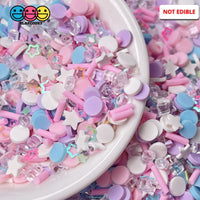 Cotton Candy Galaxy Fimo Fake Sprinkle Mix Star Glitter Slushie Funfetti 20 Grams