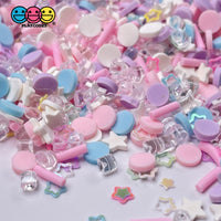 Cotton Candy Galaxy Fimo Fake Sprinkle Mix Star Glitter Slushie Funfetti