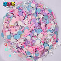 Cotton Candy Galaxy Fimo Fake Sprinkle Mix Star Glitter Slushie Funfetti
