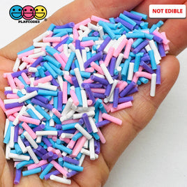 Cotton Candy Purple Pink Blue White Fake Clay Sprinkles Decoden Fimo Jimmies PLAYCODE3 Sprinkle