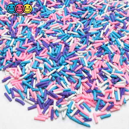Cotton Candy Purple Pink Blue White Fake Clay Sprinkles Decoden Fimo Jimmies PLAYCODE3 Sprinkle