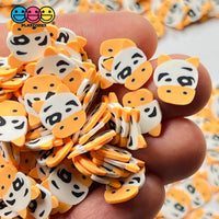 Cow Face Yellow Fimo Slices Polymer Clay Fake Sprinkles Animal Cows Kawaii 10/5 Mm 10 / 20 Grams