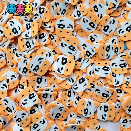 Cow Face Yellow Fimo Slices Polymer Clay Fake Sprinkles Animal Cows Kawaii 10/5 Mm Sprinkle