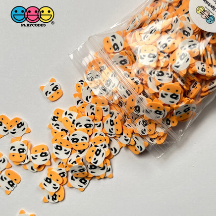 Cow Face Yellow Fimo Slices Polymer Clay Fake Sprinkles Animal Cows Kawaii 10/5 Mm Sprinkle