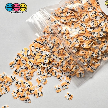 Cow Face Yellow Fimo Slices Polymer Clay Fake Sprinkles Animal Cows Kawaii 10/5 Mm Sprinkle