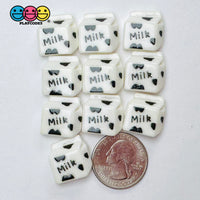 Cow Milk Carton Animal Flatback Cabochons Decoden Charm 9/10 Pcs Playcode3 Milk Carton 10Pcs