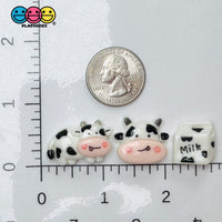 Cow Milk Carton Animal Flatback Cabochons Decoden Charm 9/10 Pcs Playcode3