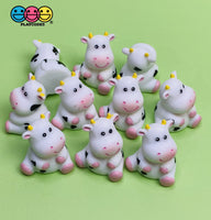 Cows Sitting And Laying Down 3D Charms (10 Pcs) Charm