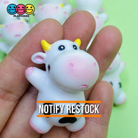 Cows Sitting And Laying Down 3D Charms (10 Pcs) Laying On Back Charm