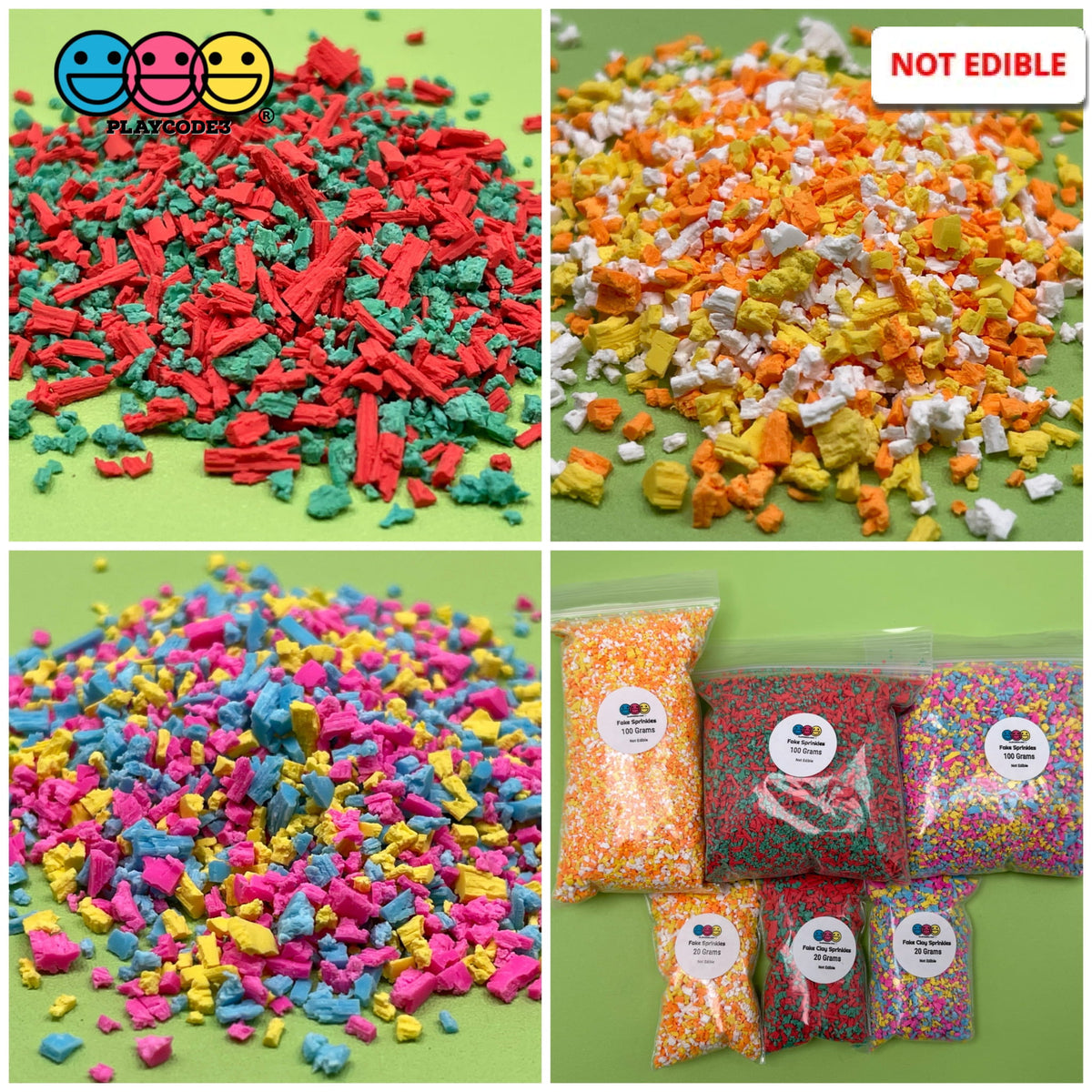 20/100g Crumbles Cookie Crumbs Mixed Theme Colors Clay Crumb PLAYCODE3 ...