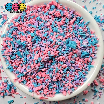 Crumbs Cookie Crumbles Pink Blue Purple Mix Faux Food Polymer Clay Pieces Fake Bake Topper Sprinkle