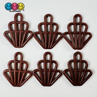 Cupcake Topper Mermaid Elegance Faux Chocolate Shell Design Decoden Cabochon 10 Pcs Fake Food